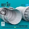 RESKIT RSU72-0234 F-15 Eagle/Strike Eagle (A,B,C,D,E early,J) F100-PW-220 open exhaust nozzles for Fine Molds kit (3D Printed) 1/72